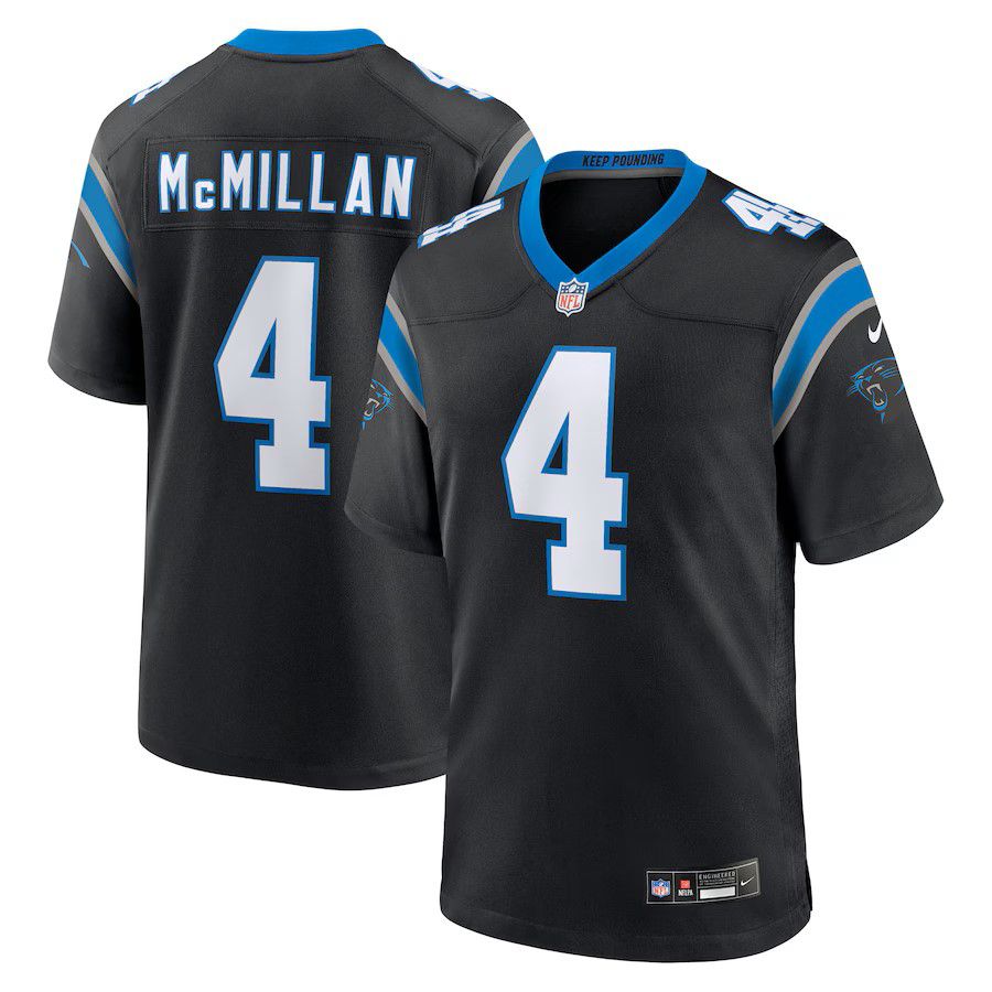 Youth Carolina Panthers #4 Tetairoa McMillan Nike Black 2025 NFL Draft Game Jersey